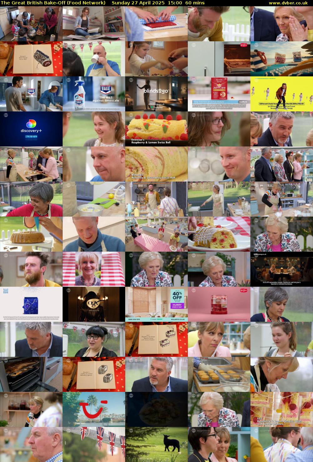 The Great British Bake-Off (Food Network) Sunday 27 April 2025 15:00 - 16:00