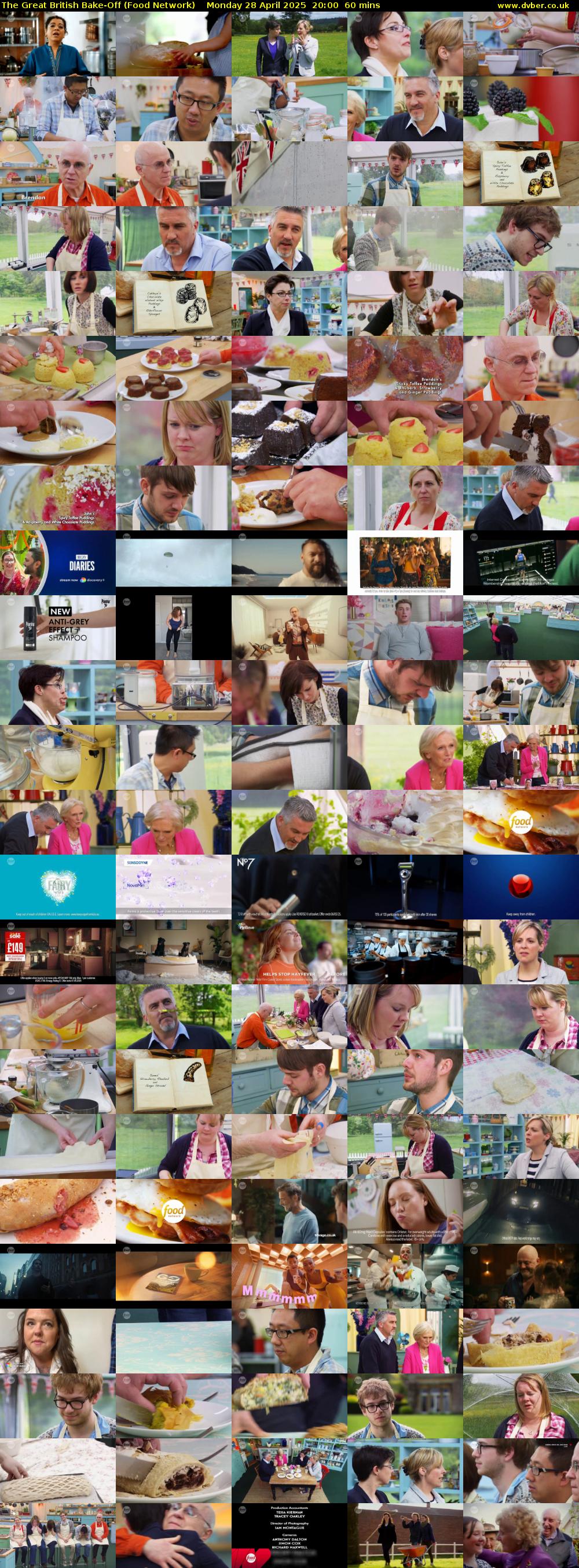 The Great British Bake-Off (Food Network) Monday 28 April 2025 20:00 - 21:00