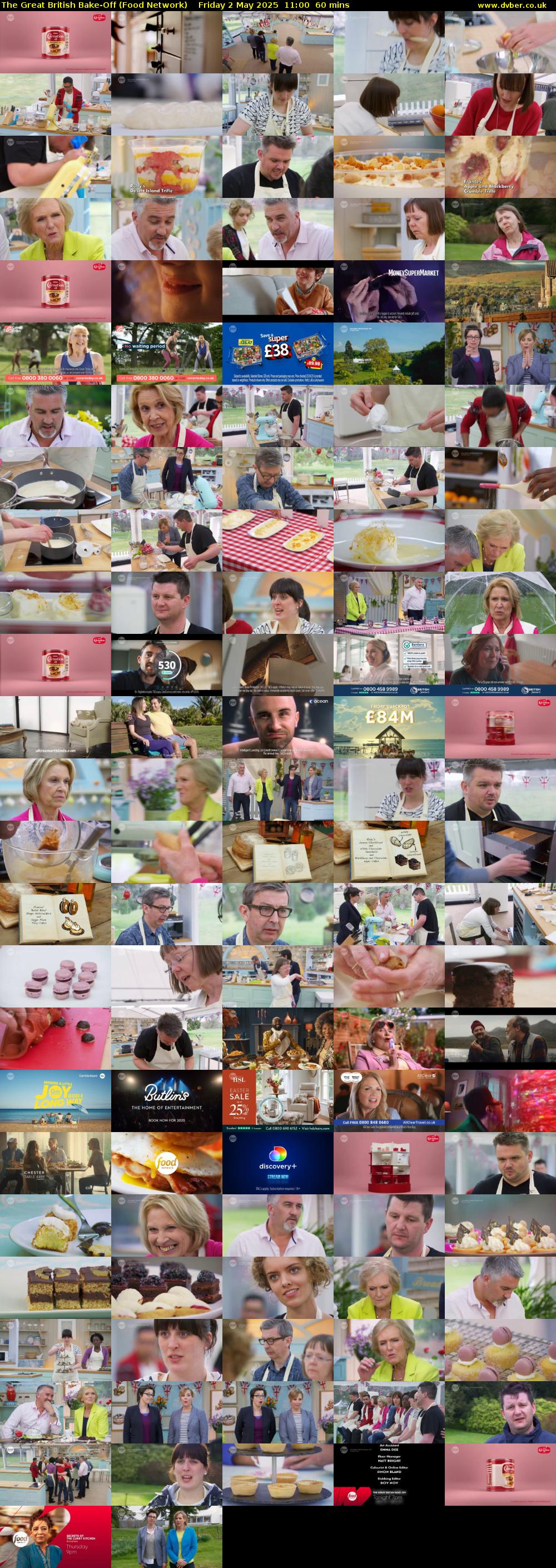 The Great British Bake-Off (Food Network) Friday 2 May 2025 11:00 - 12:00