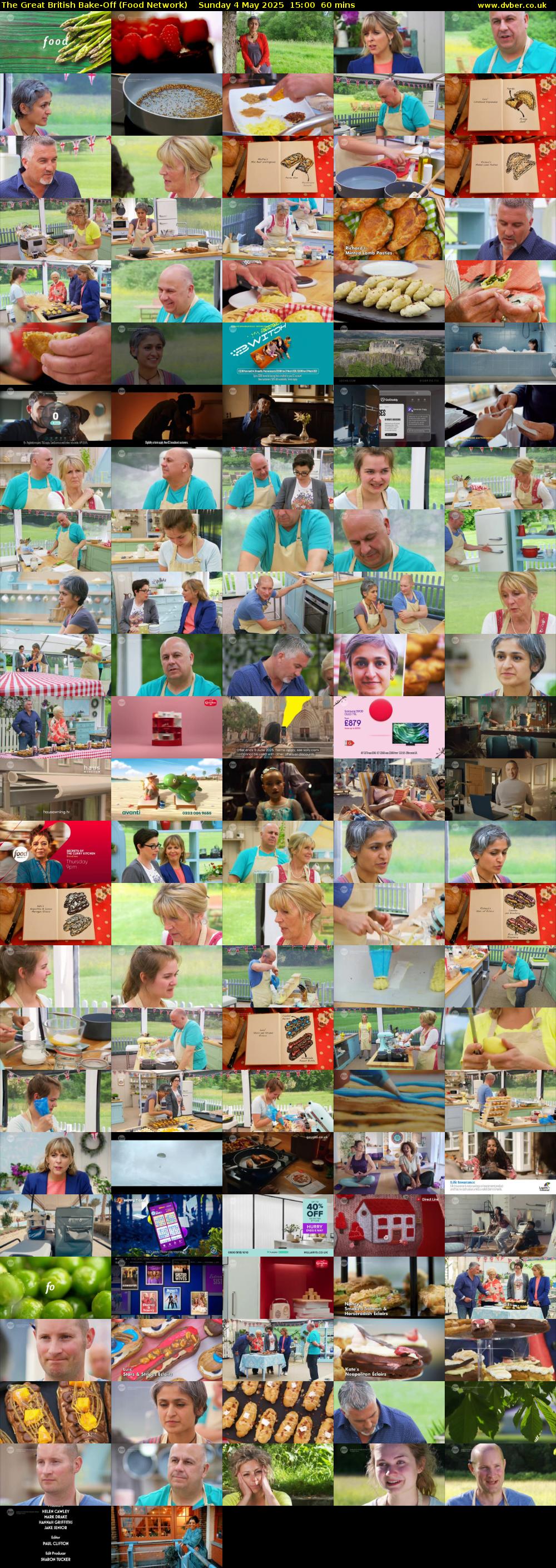 The Great British Bake-Off (Food Network) Sunday 4 May 2025 15:00 - 16:00