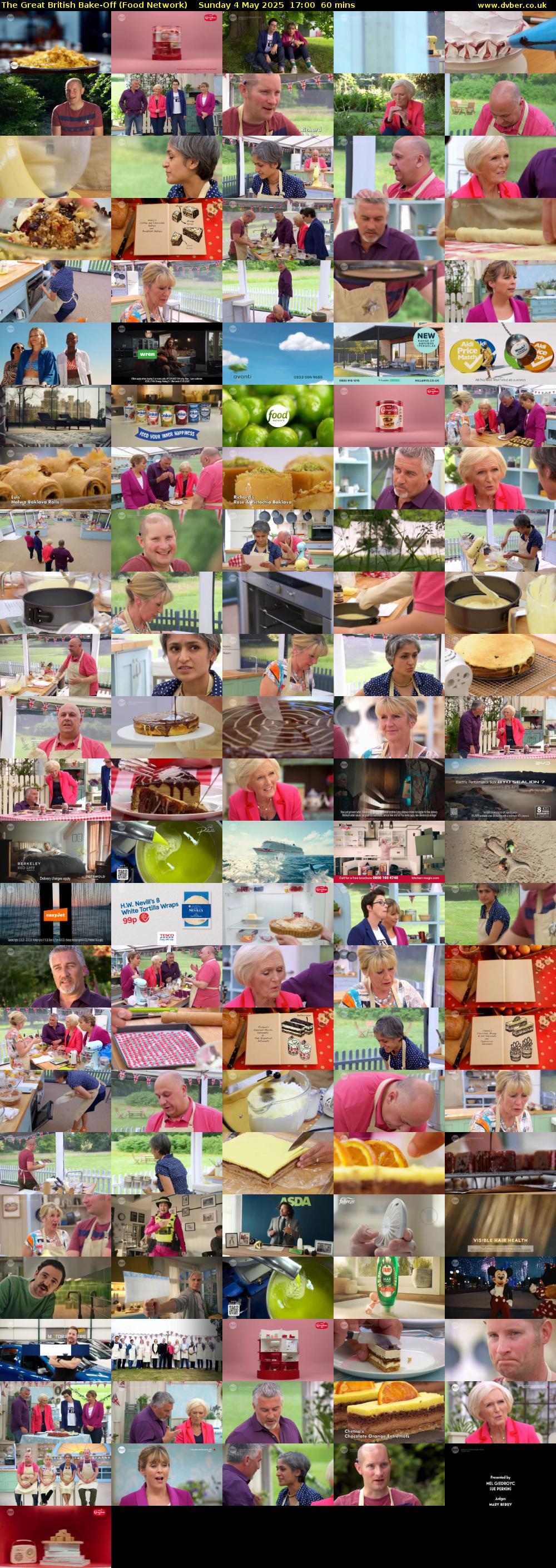 The Great British Bake-Off (Food Network) Sunday 4 May 2025 17:00 - 18:00