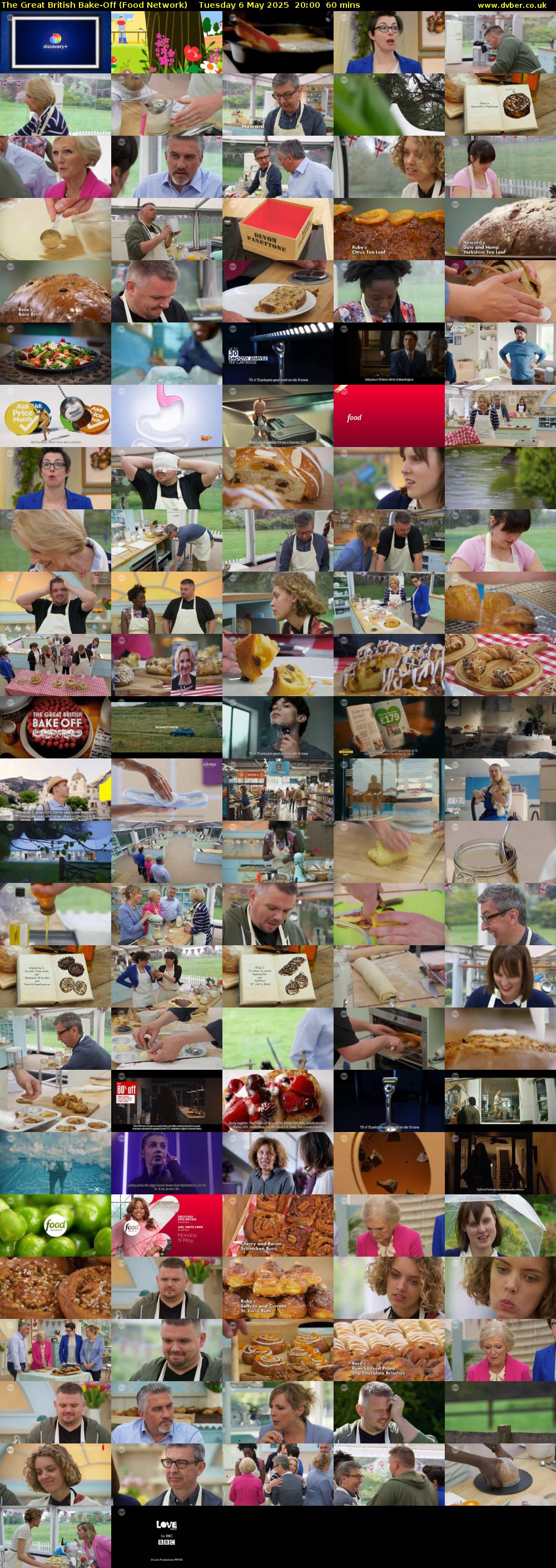 The Great British Bake-Off (Food Network) Tuesday 6 May 2025 20:00 - 21:00