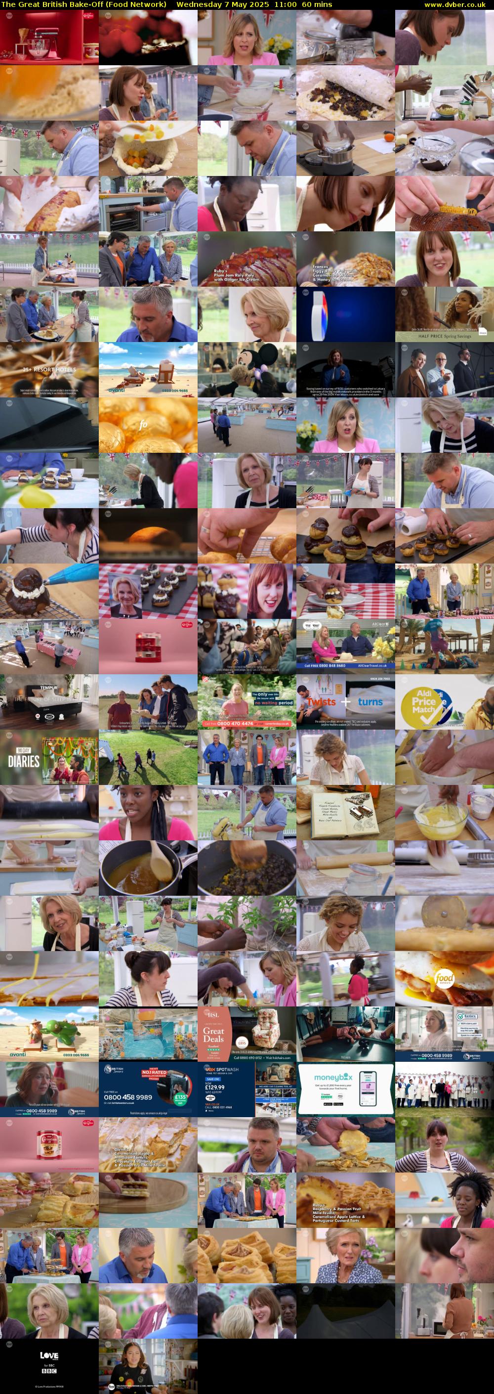The Great British Bake-Off (Food Network) Wednesday 7 May 2025 11:00 - 12:00