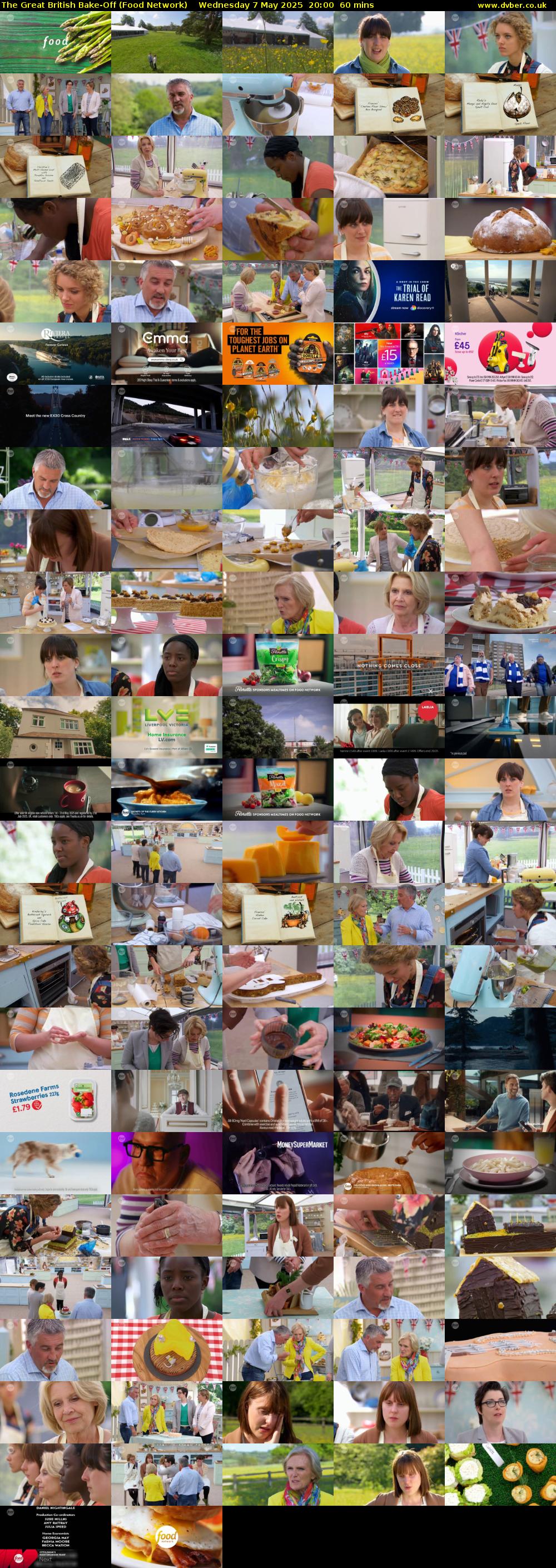The Great British Bake-Off (Food Network) Wednesday 7 May 2025 20:00 - 21:00