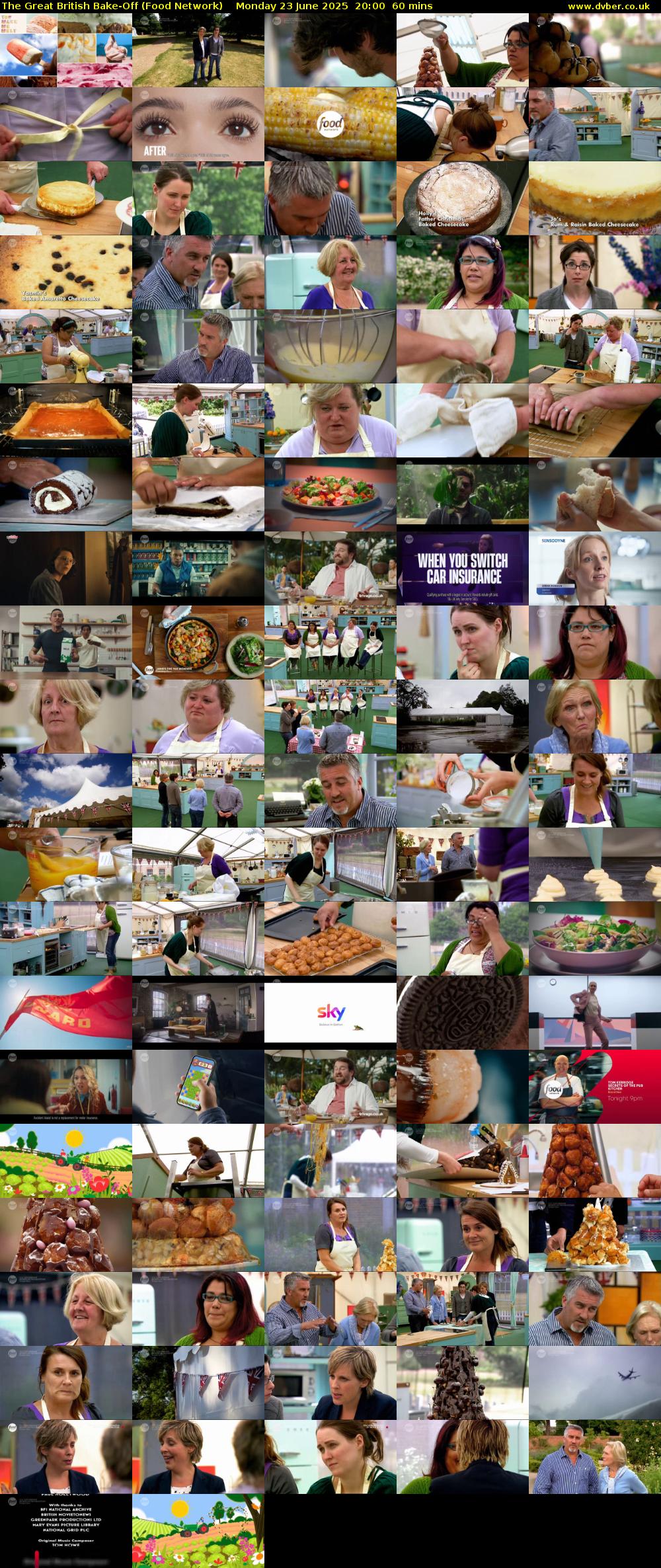 The Great British Bake-Off (Food Network) Monday 23 June 2025 20:00 - 21:00