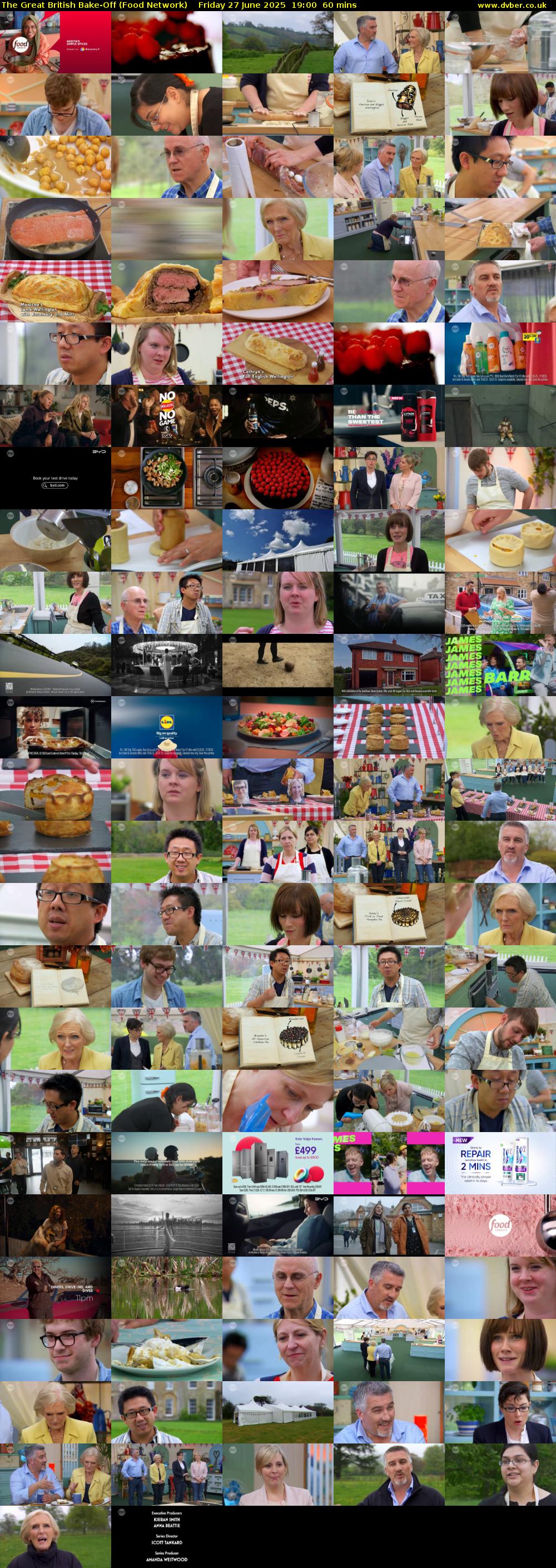 The Great British Bake-Off (Food Network) Friday 27 June 2025 19:00 - 20:00