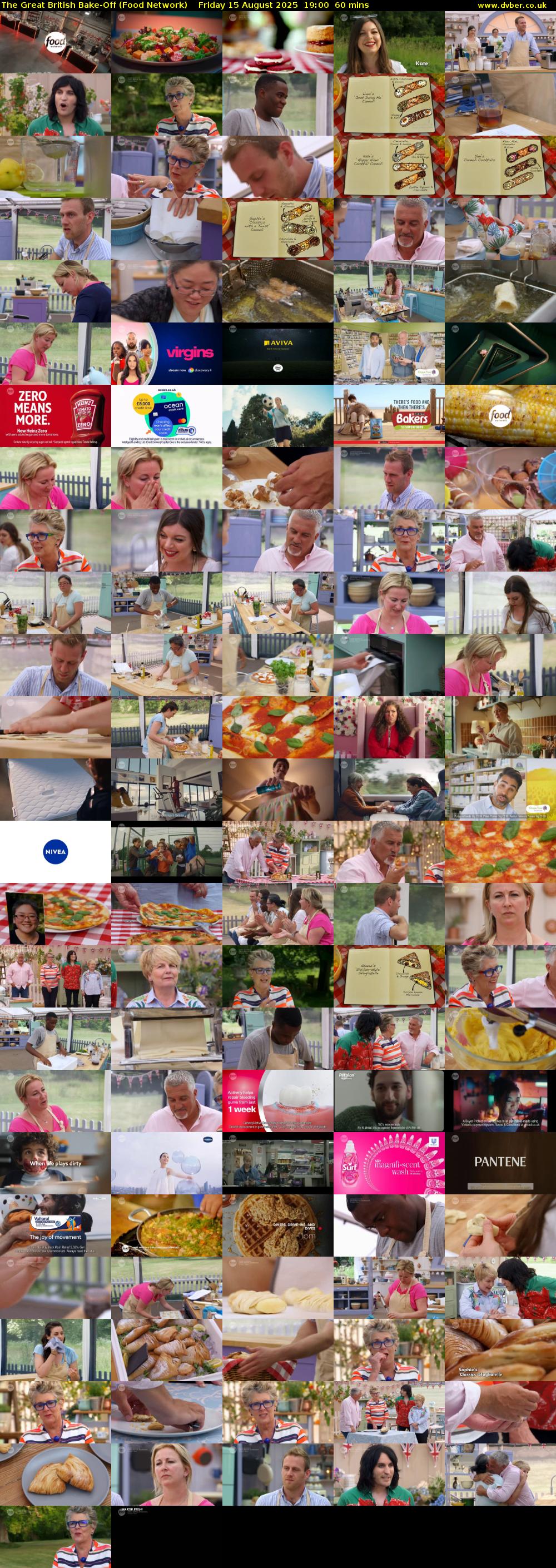 The Great British Bake-Off (Food Network) Friday 15 August 2025 19:00 - 20:00