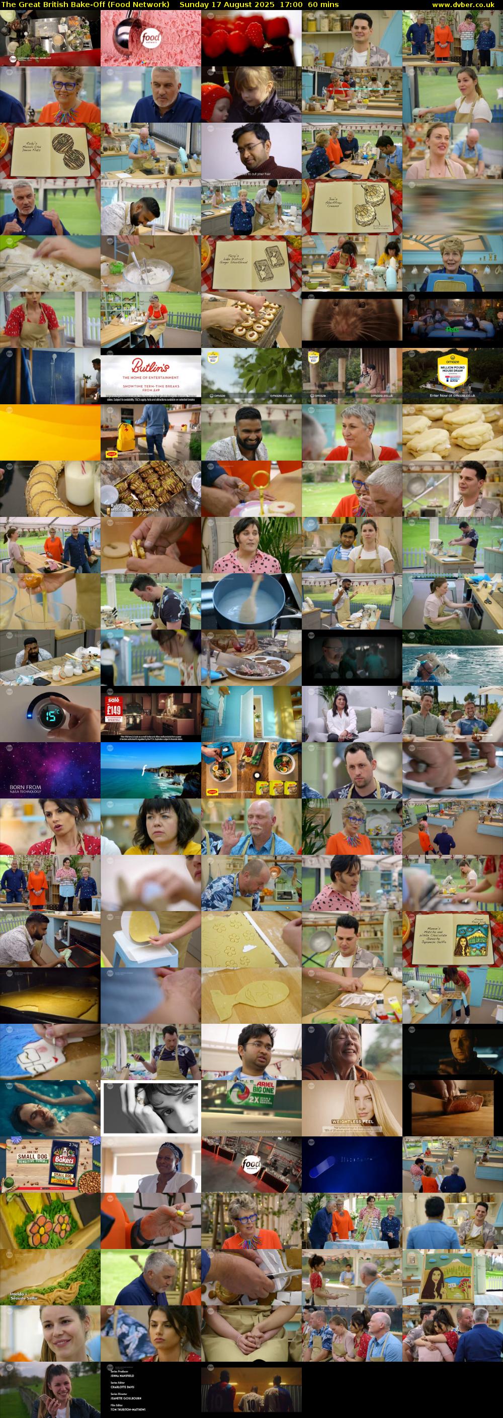 The Great British Bake-Off (Food Network) Sunday 17 August 2025 17:00 - 18:00