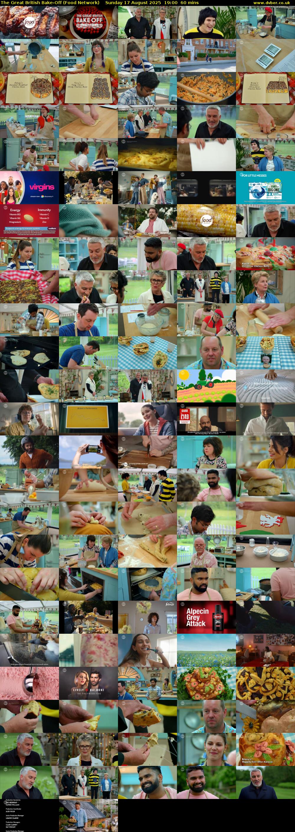 The Great British Bake-Off (Food Network) Sunday 17 August 2025 19:00 - 20:00
