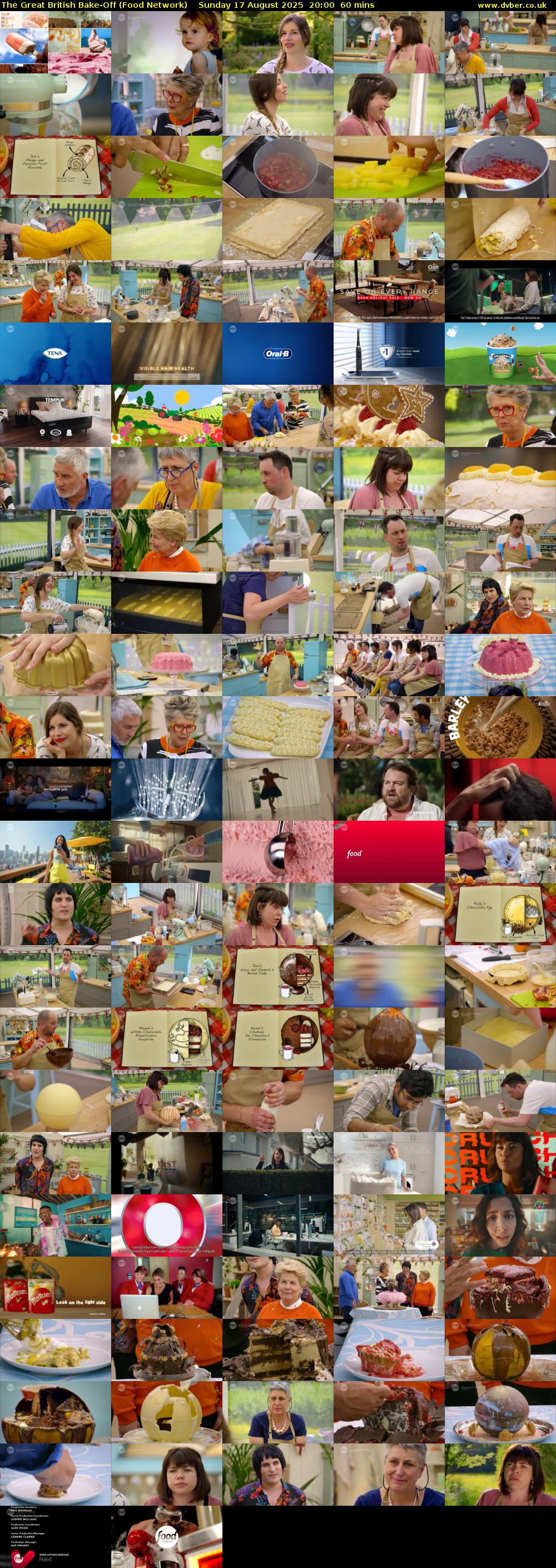 The Great British Bake-Off (Food Network) Sunday 17 August 2025 20:00 - 21:00