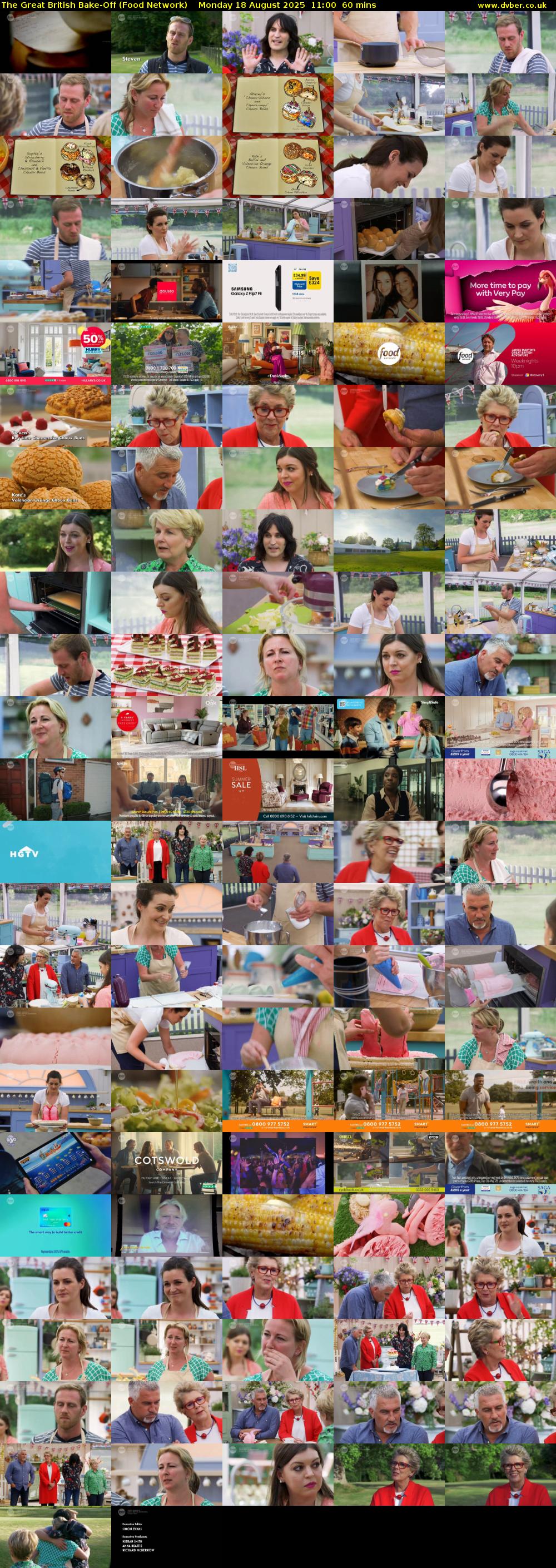 The Great British Bake-Off (Food Network) Monday 18 August 2025 11:00 - 12:00