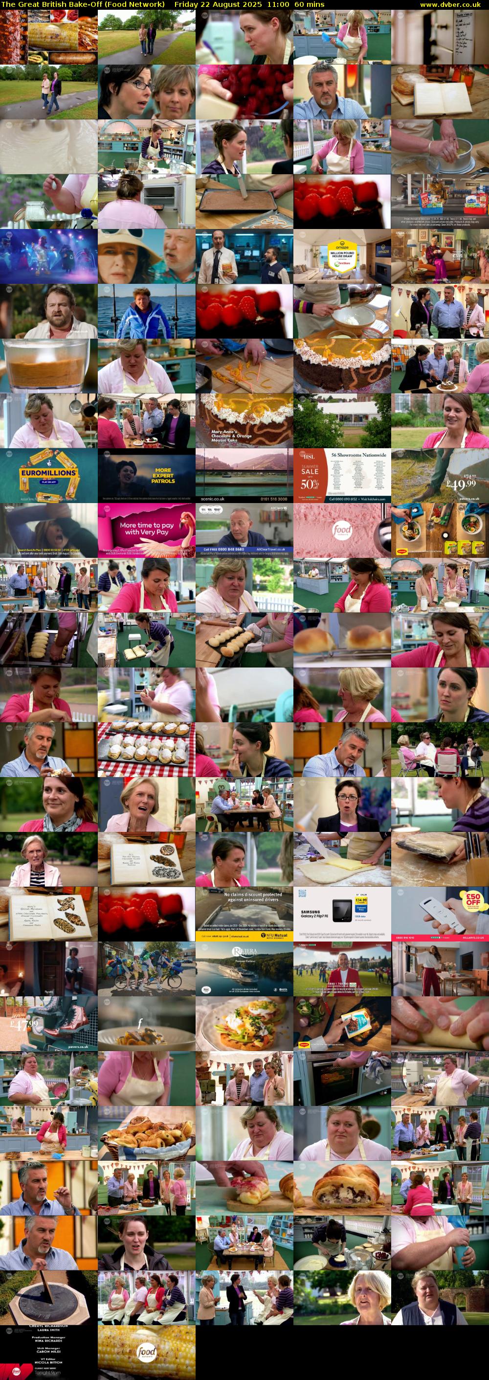The Great British Bake-Off (Food Network) Friday 22 August 2025 11:00 - 12:00