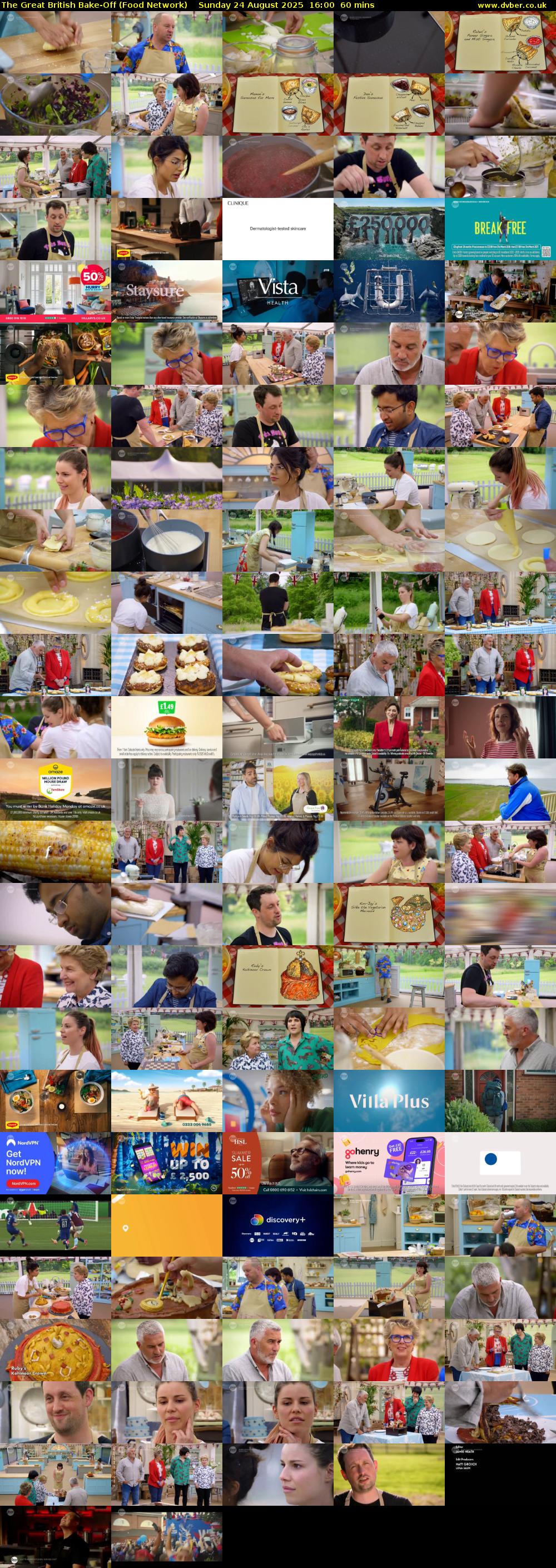 The Great British Bake-Off (Food Network) Sunday 24 August 2025 16:00 - 17:00