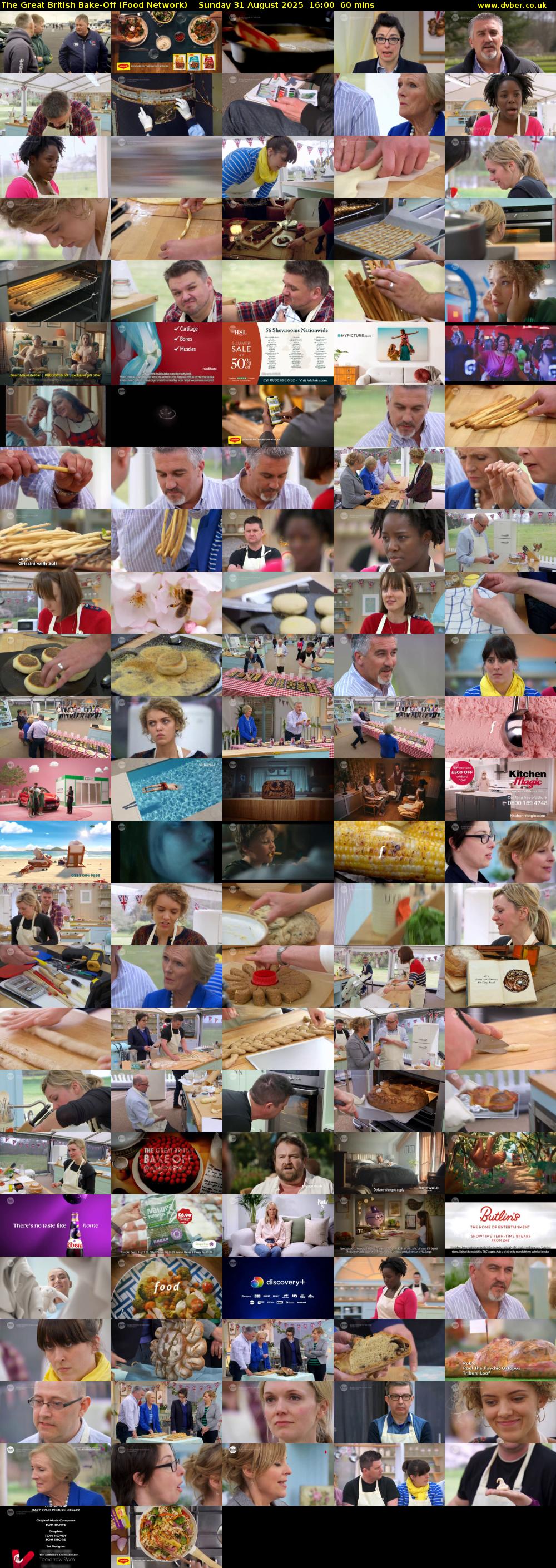 The Great British Bake-Off (Food Network) Sunday 31 August 2025 16:00 - 17:00
