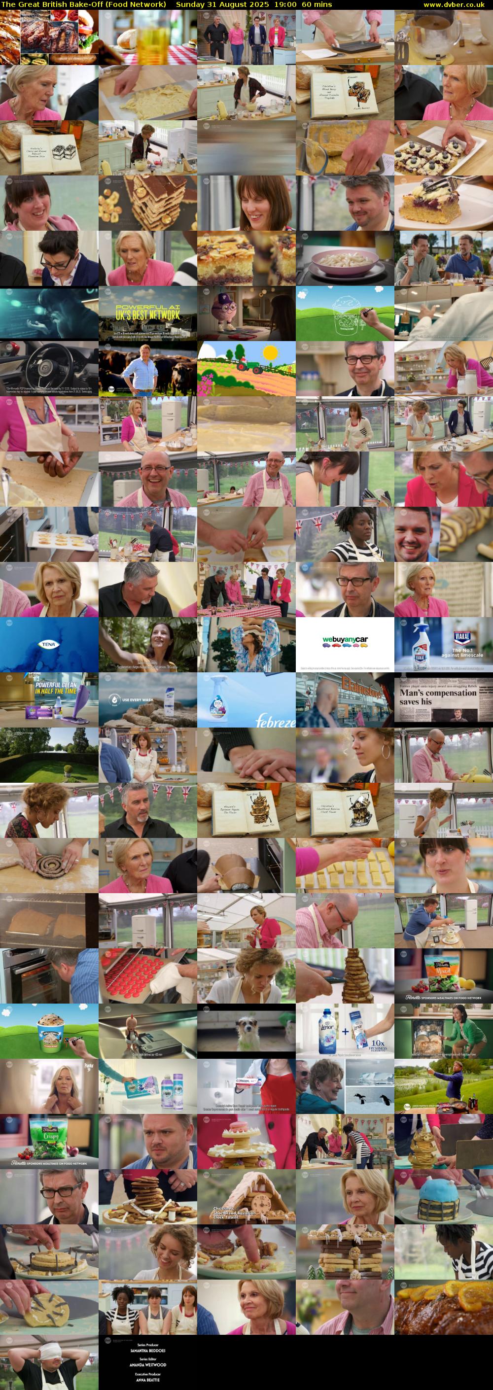 The Great British Bake-Off (Food Network) Sunday 31 August 2025 19:00 - 20:00
