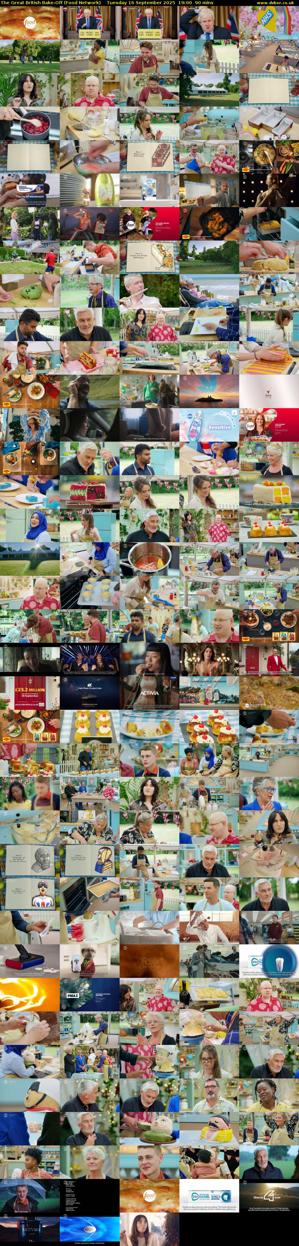 The Great British Bake-Off (Food Network) Tuesday 16 September 2025 19:00 - 20:30