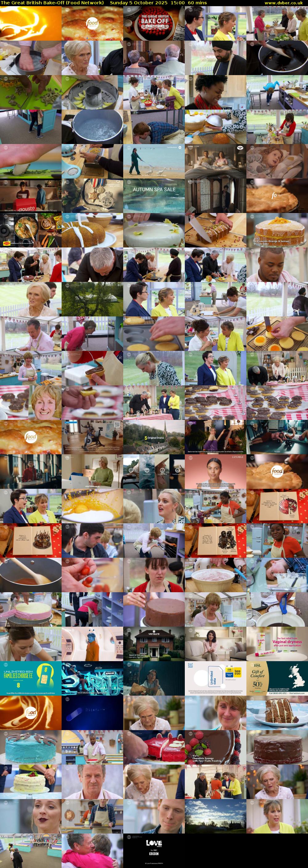 The Great British Bake-Off (Food Network) Sunday 5 October 2025 15:00 - 16:00