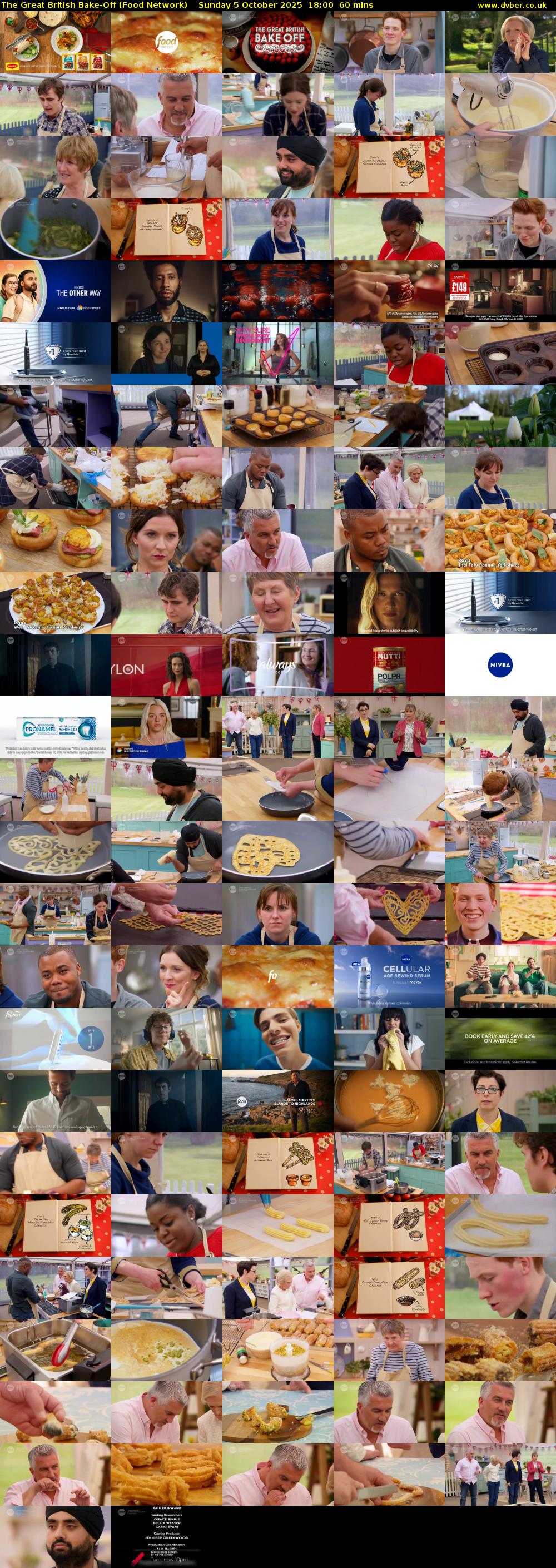 The Great British Bake-Off (Food Network) Sunday 5 October 2025 18:00 - 19:00