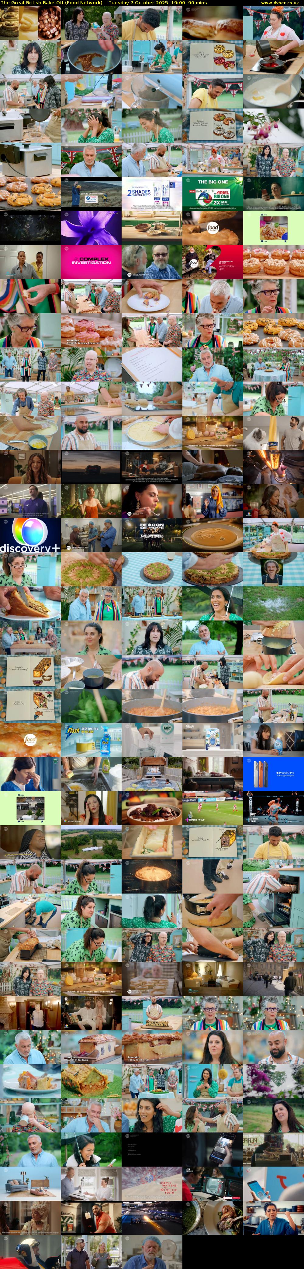 The Great British Bake-Off (Food Network) Tuesday 7 October 2025 19:00 - 20:30