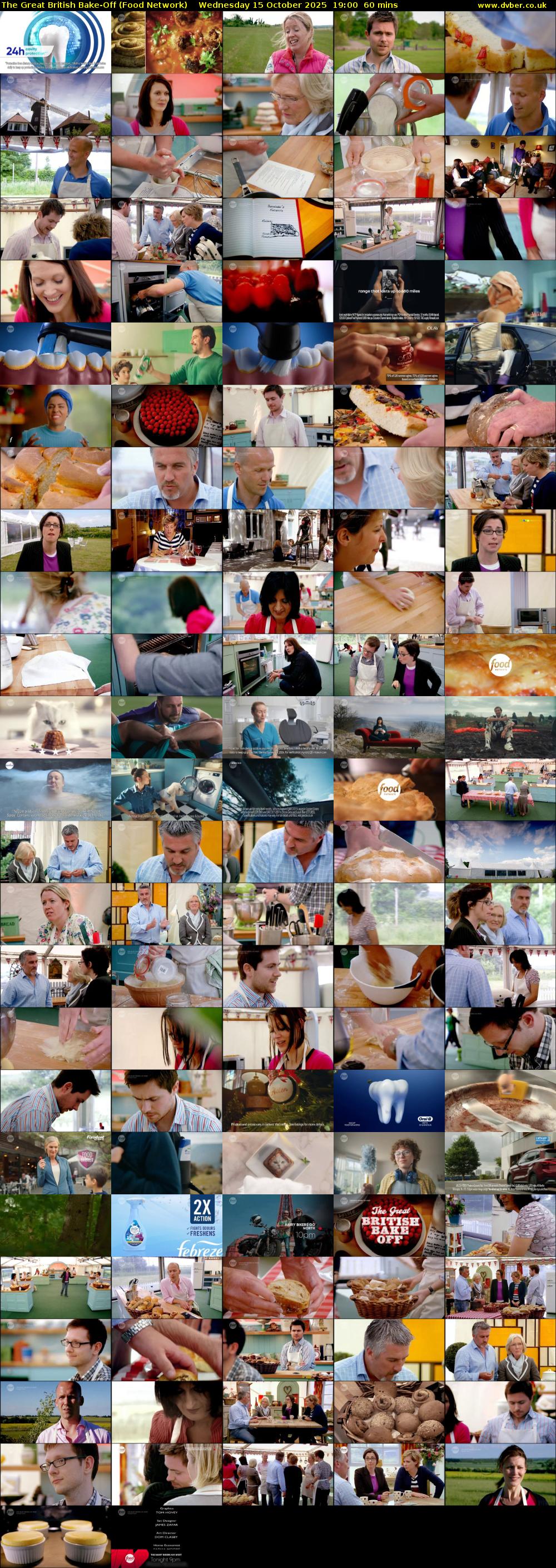 The Great British Bake-Off (Food Network) Wednesday 15 October 2025 19:00 - 20:00