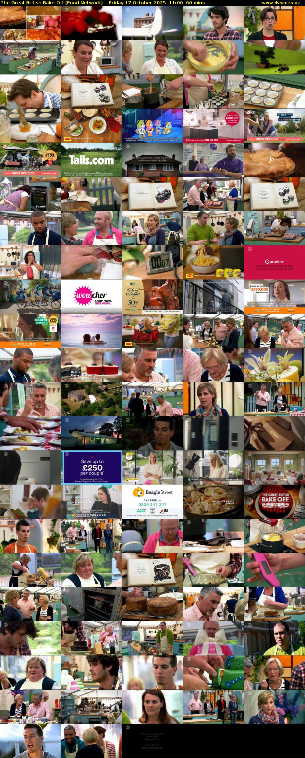 The Great British Bake-Off (Food Network) Friday 17 October 2025 11:00 - 12:00
