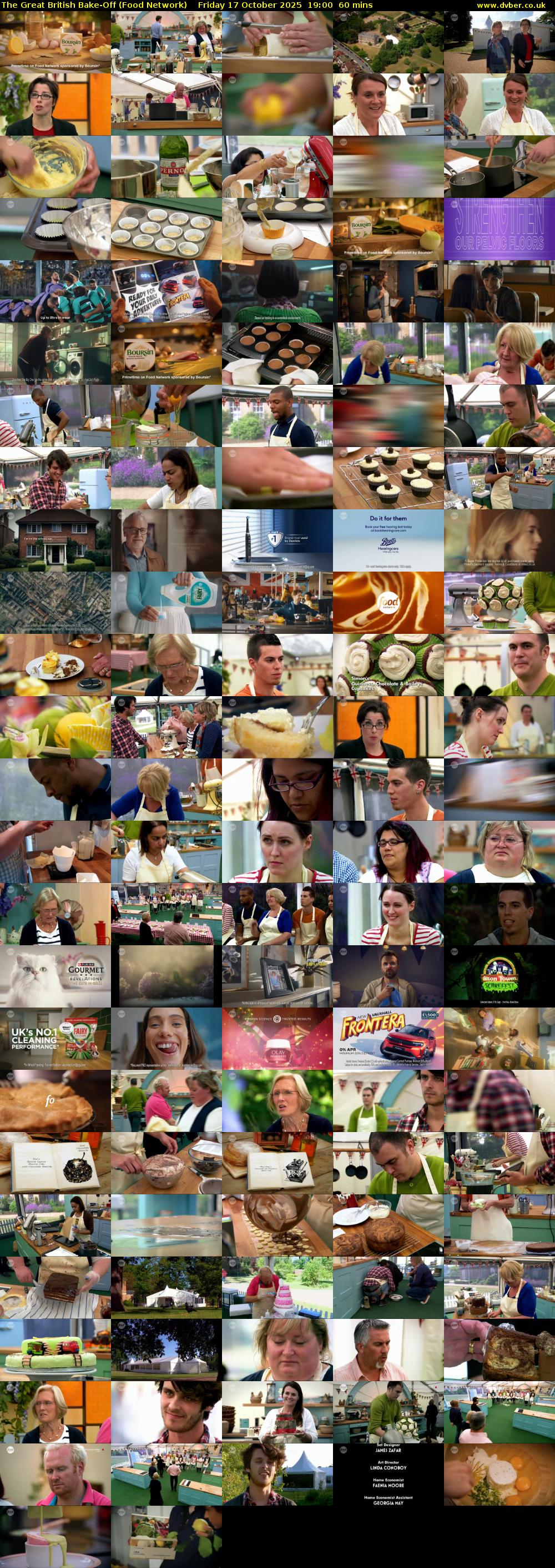 The Great British Bake-Off (Food Network) Friday 17 October 2025 19:00 - 20:00