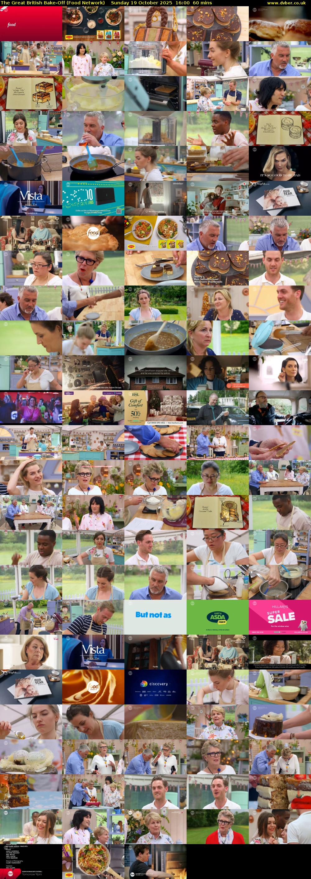 The Great British Bake-Off (Food Network) Sunday 19 October 2025 16:00 - 17:00