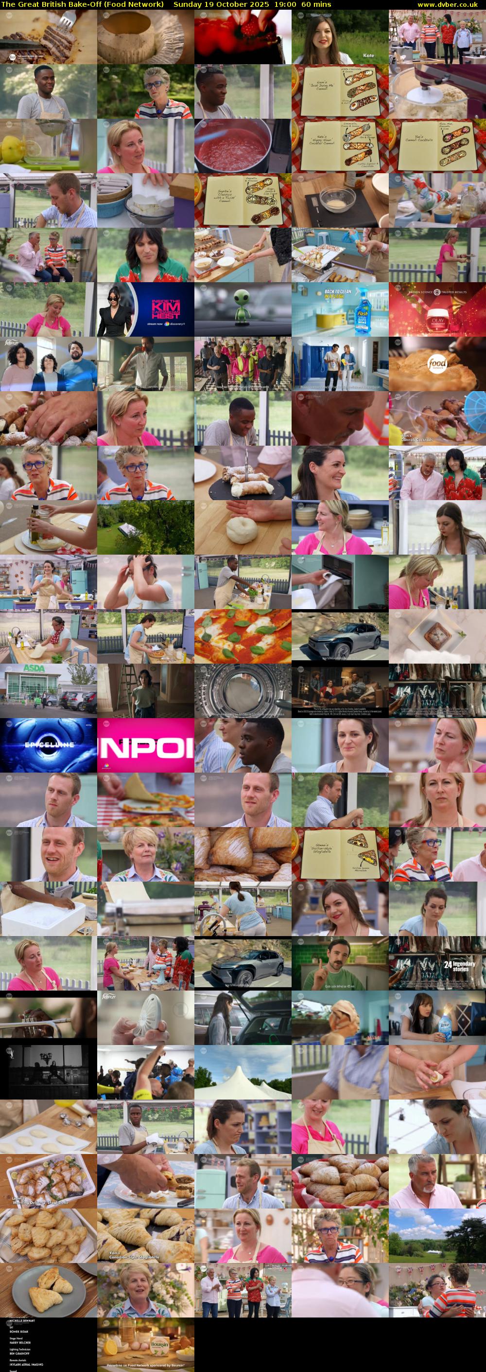 The Great British Bake-Off (Food Network) Sunday 19 October 2025 19:00 - 20:00