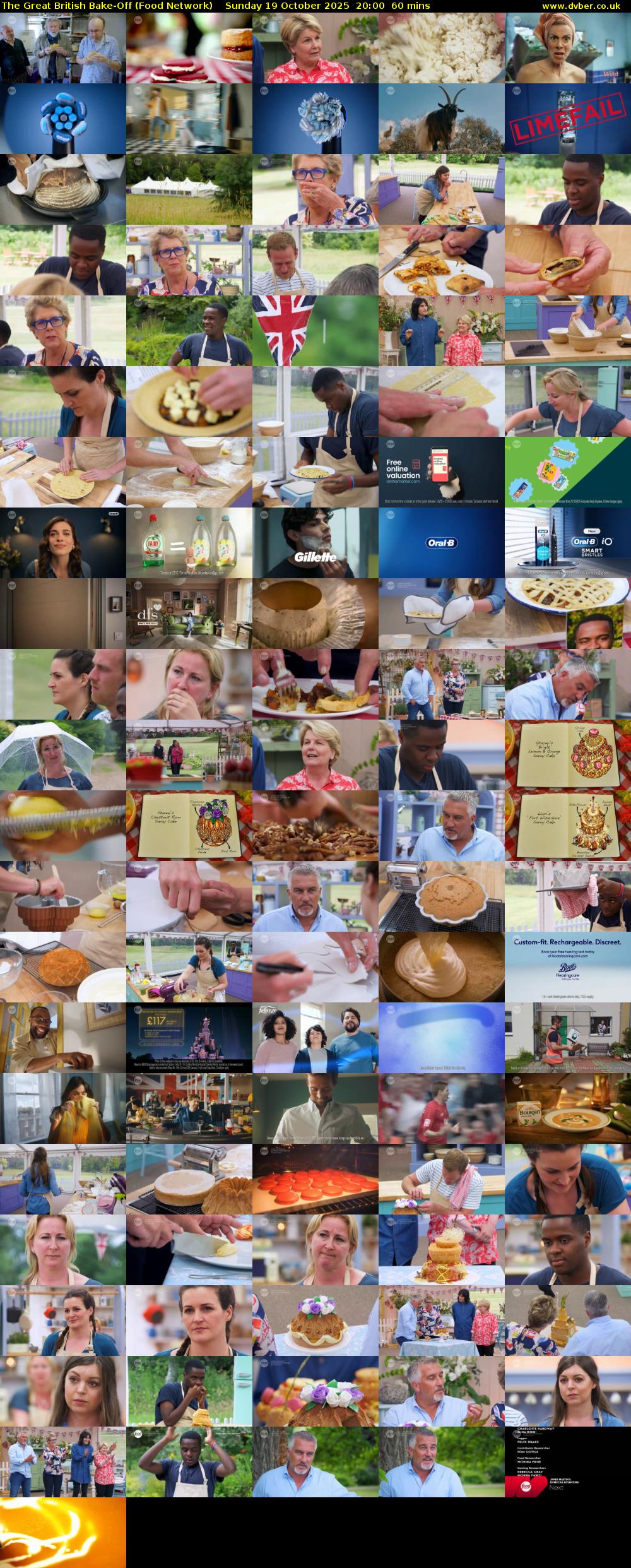 The Great British Bake-Off (Food Network) Sunday 19 October 2025 20:00 - 21:00