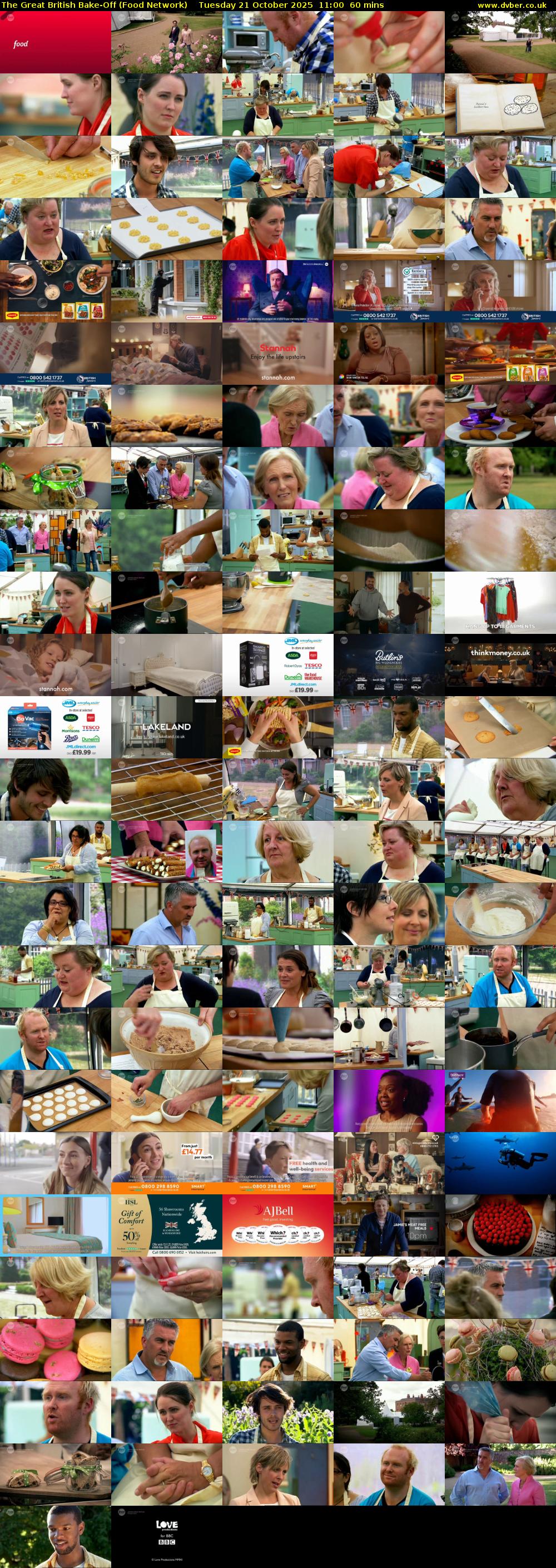 The Great British Bake-Off (Food Network) Tuesday 21 October 2025 11:00 - 12:00