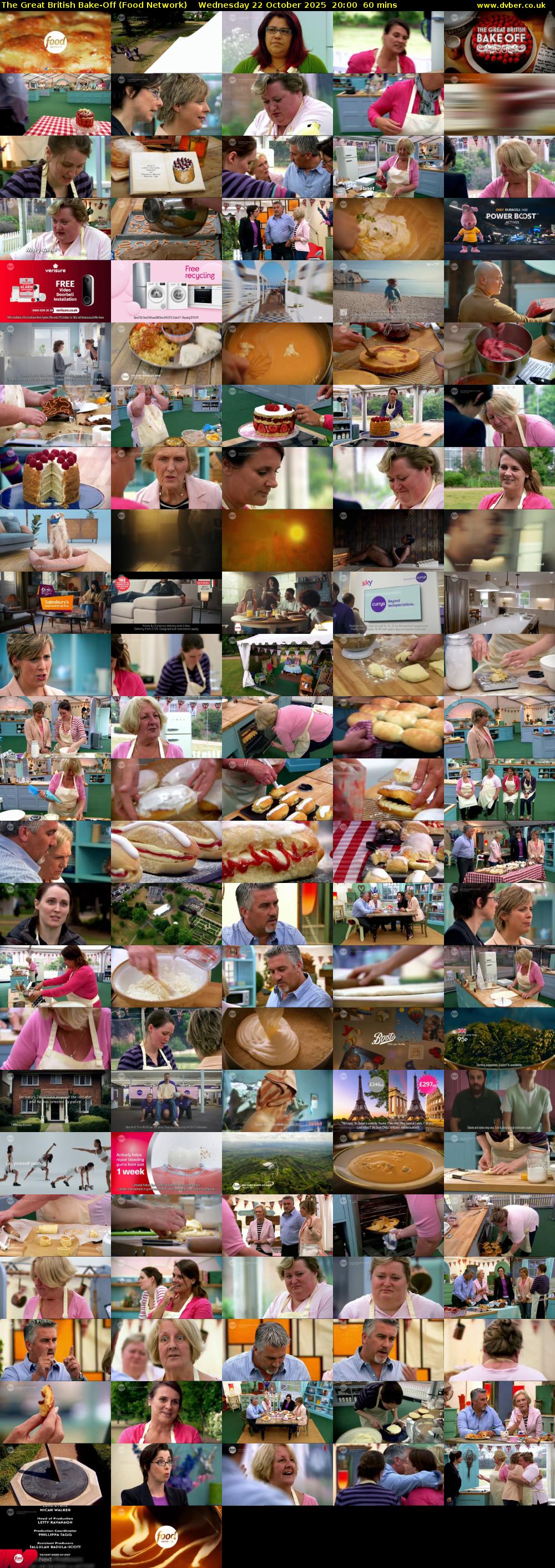 The Great British Bake-Off (Food Network) Wednesday 22 October 2025 20:00 - 21:00
