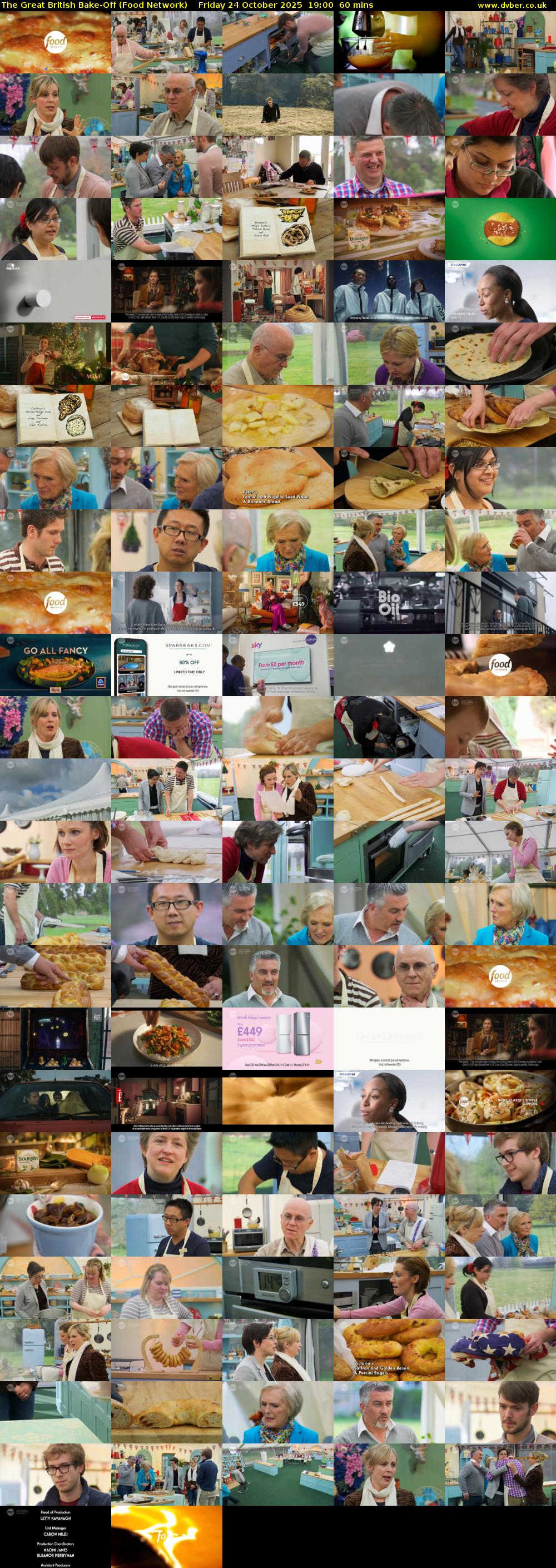 The Great British Bake-Off (Food Network) Friday 24 October 2025 19:00 - 20:00