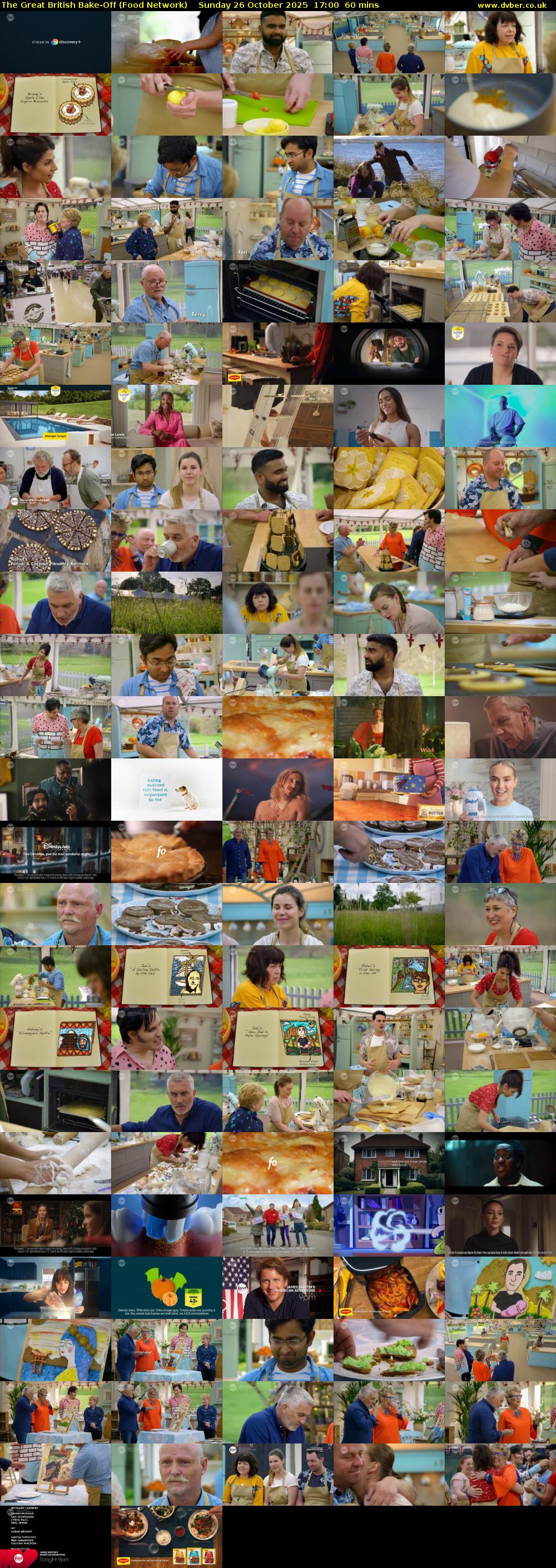 The Great British Bake-Off (Food Network) Sunday 26 October 2025 17:00 - 18:00