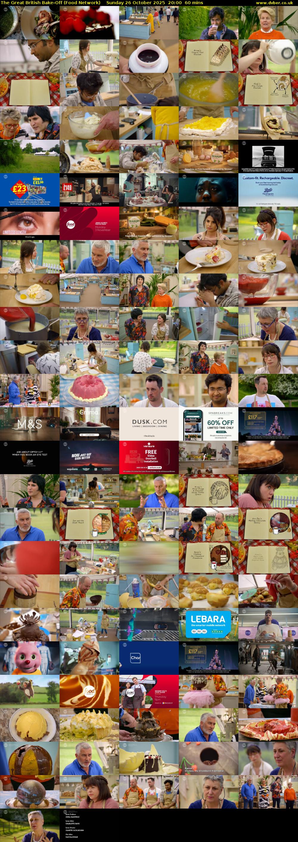 The Great British Bake-Off (Food Network) Sunday 26 October 2025 20:00 - 21:00