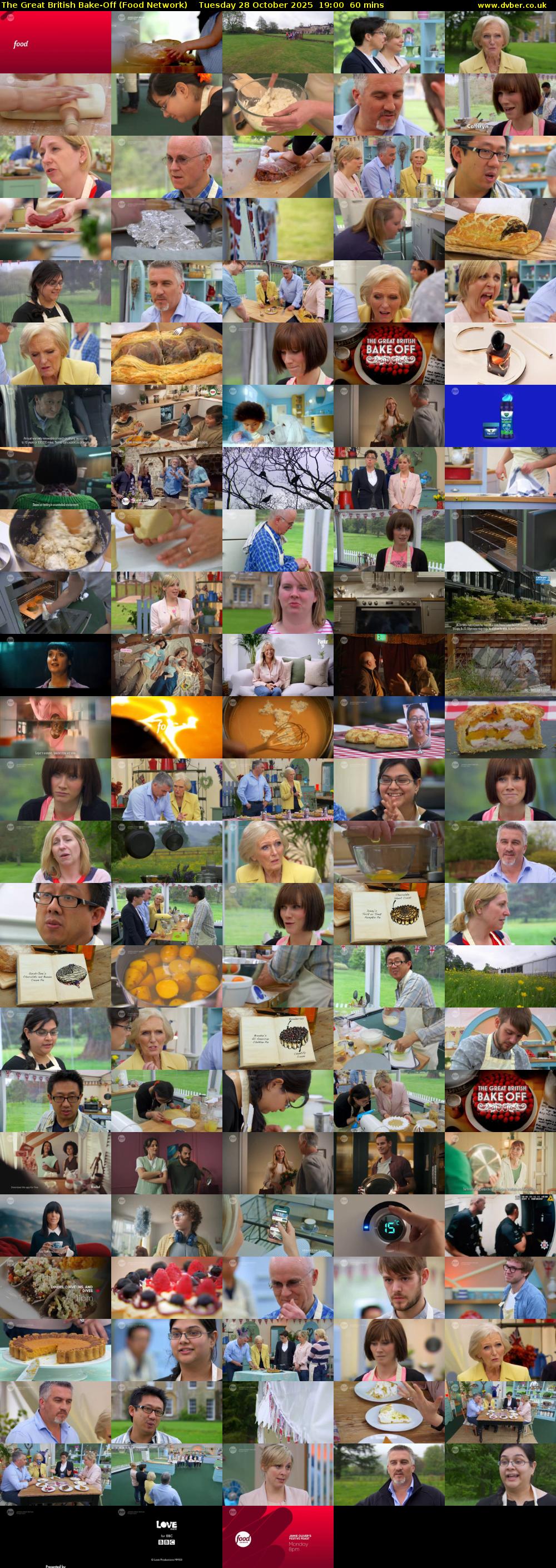 The Great British Bake-Off (Food Network) Tuesday 28 October 2025 19:00 - 20:00