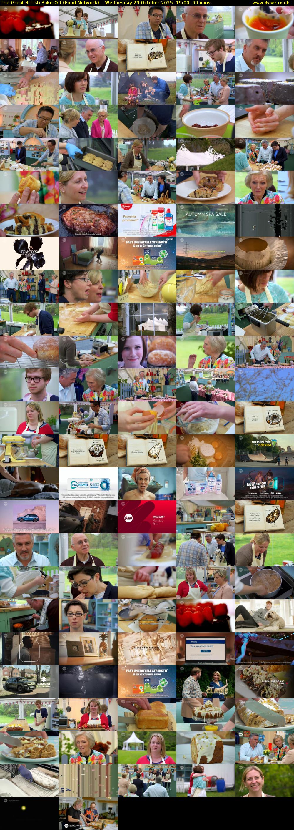 The Great British Bake-Off (Food Network) Wednesday 29 October 2025 19:00 - 20:00