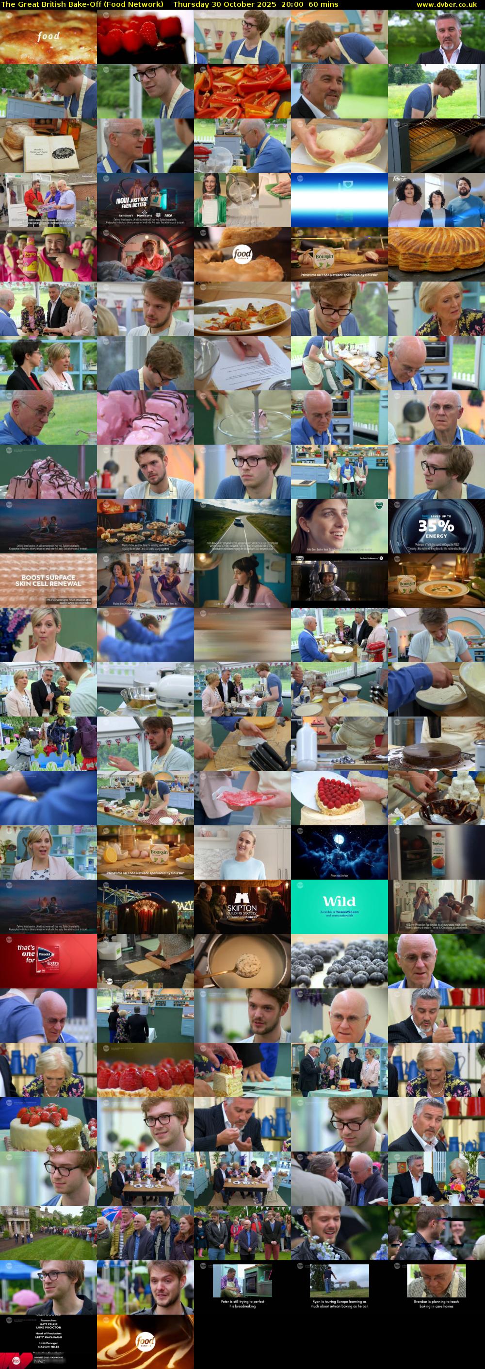 The Great British Bake-Off (Food Network) Thursday 30 October 2025 20:00 - 21:00
