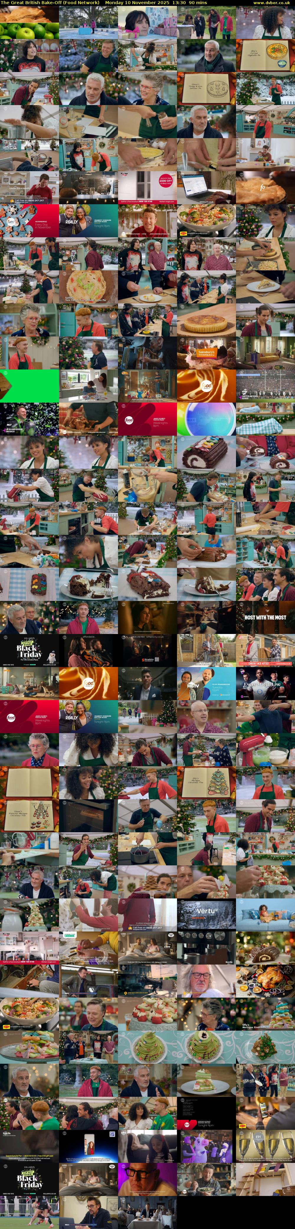 The Great British Bake-Off (Food Network) Monday 10 November 2025 13:30 - 15:00