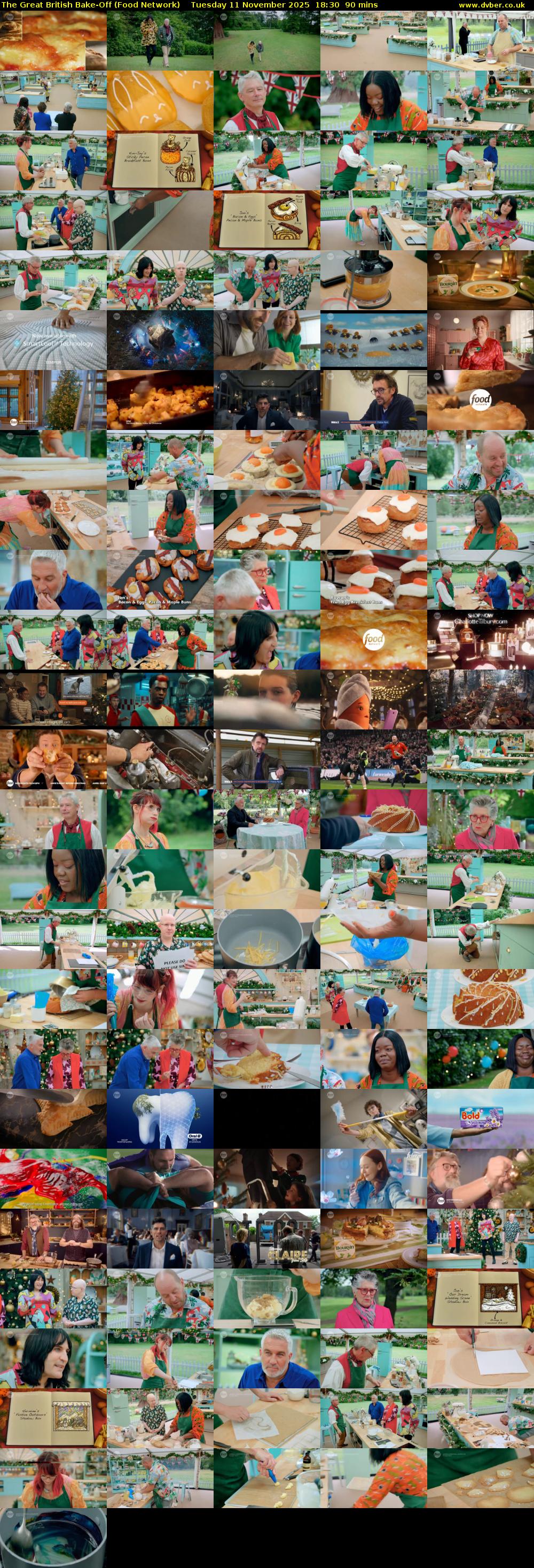 The Great British Bake-Off (Food Network) Tuesday 11 November 2025 18:30 - 20:00