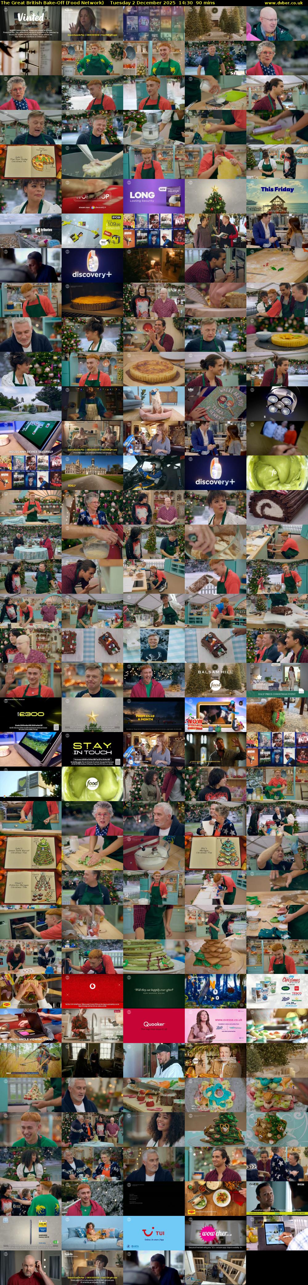The Great British Bake-Off (Food Network) Tuesday 2 December 2025 14:30 - 16:00