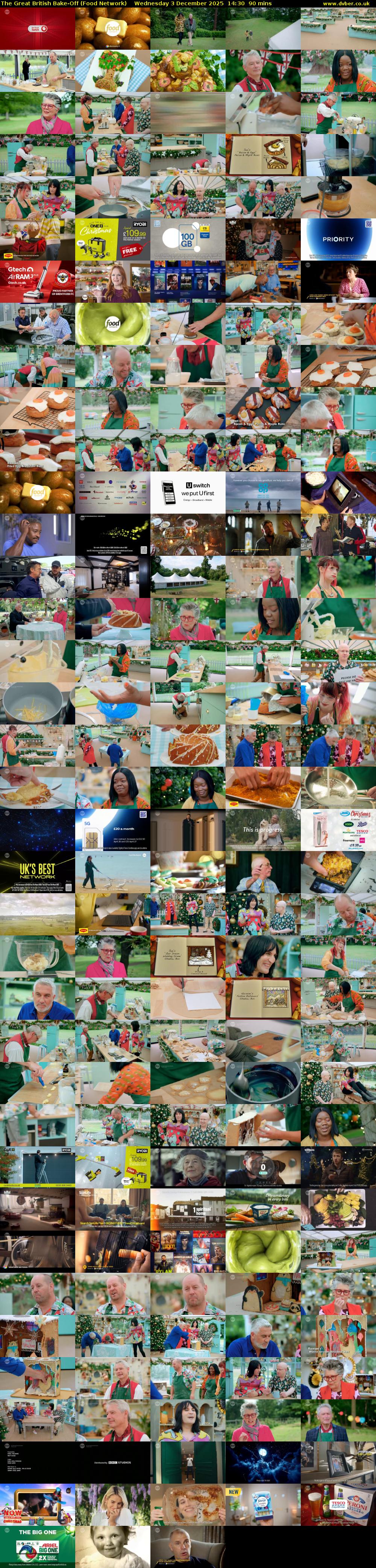 The Great British Bake-Off (Food Network) Wednesday 3 December 2025 14:30 - 16:00