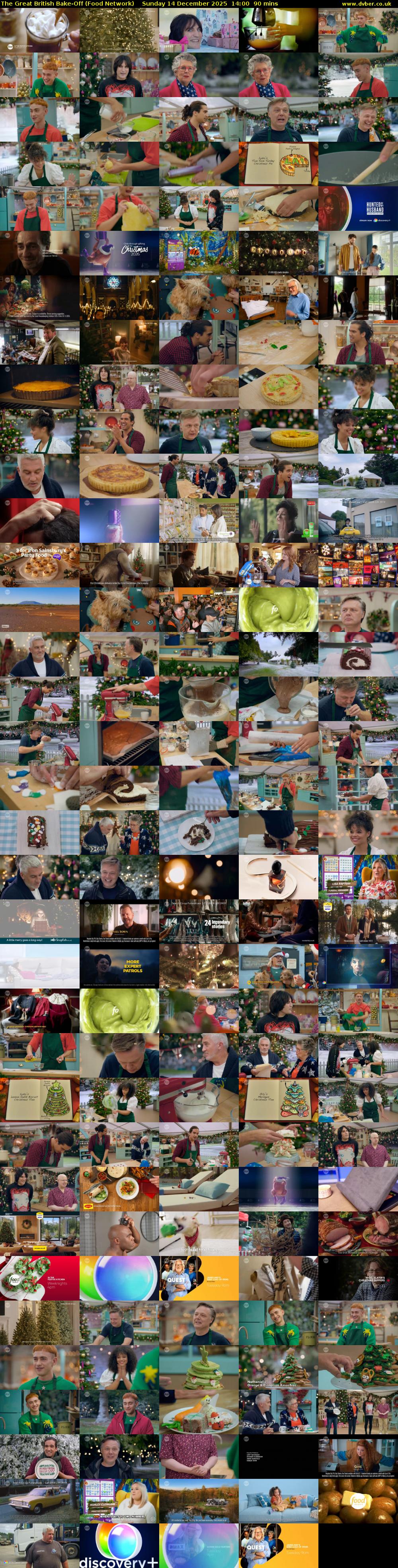 The Great British Bake-Off (Food Network) Sunday 14 December 2025 14:00 - 15:30