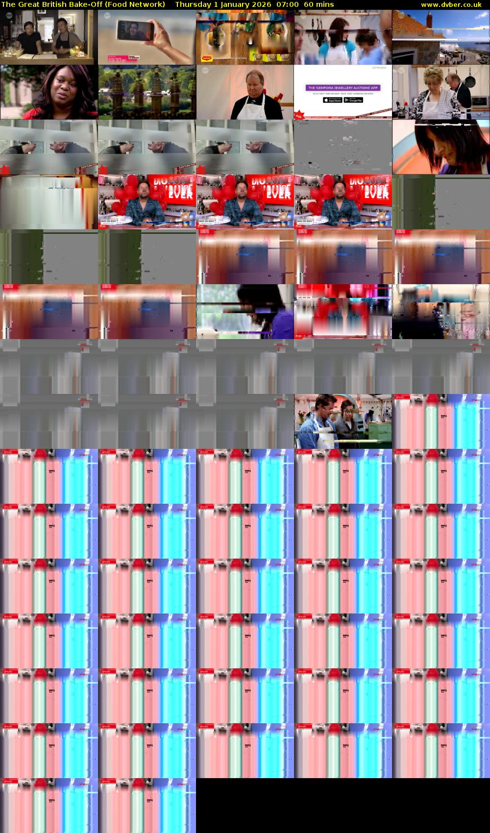 The Great British Bake-Off (Food Network) Thursday 1 January 2026 07:00 - 08:00