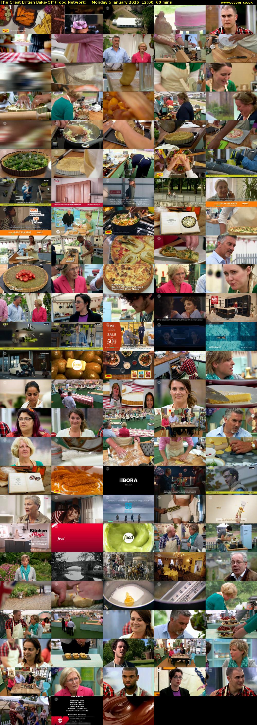 The Great British Bake-Off (Food Network) Monday 5 January 2026 12:00 - 13:00