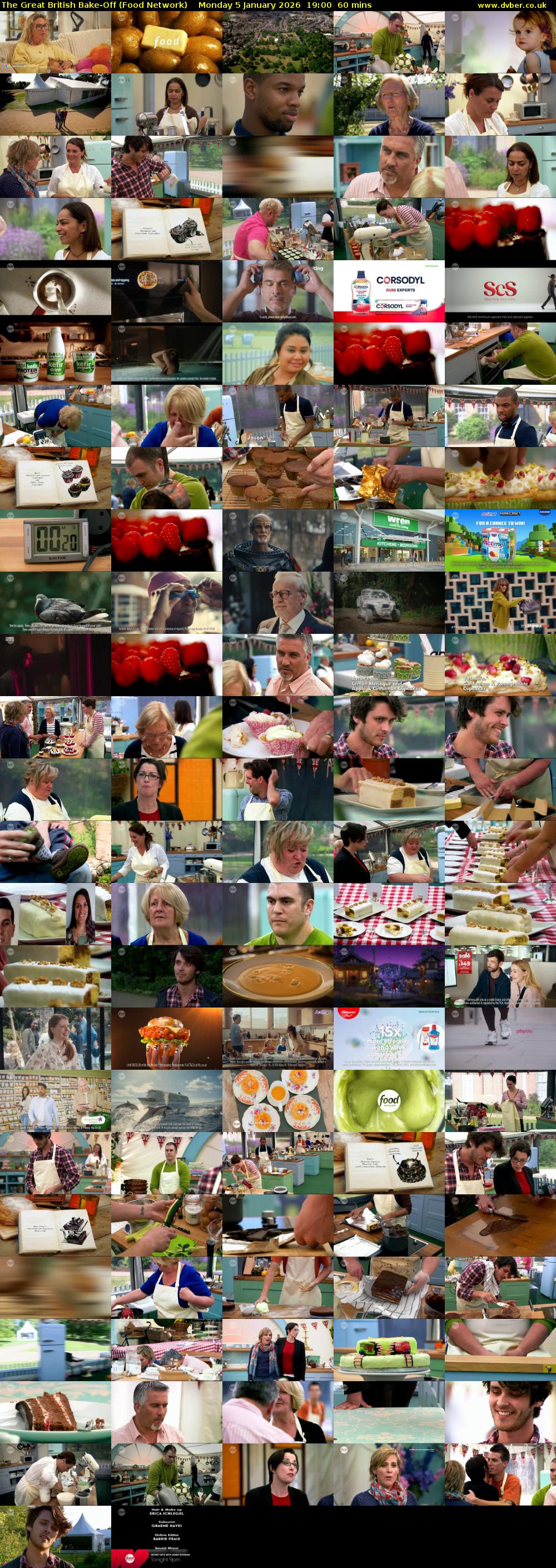 The Great British Bake-Off (Food Network) Monday 5 January 2026 19:00 - 20:00