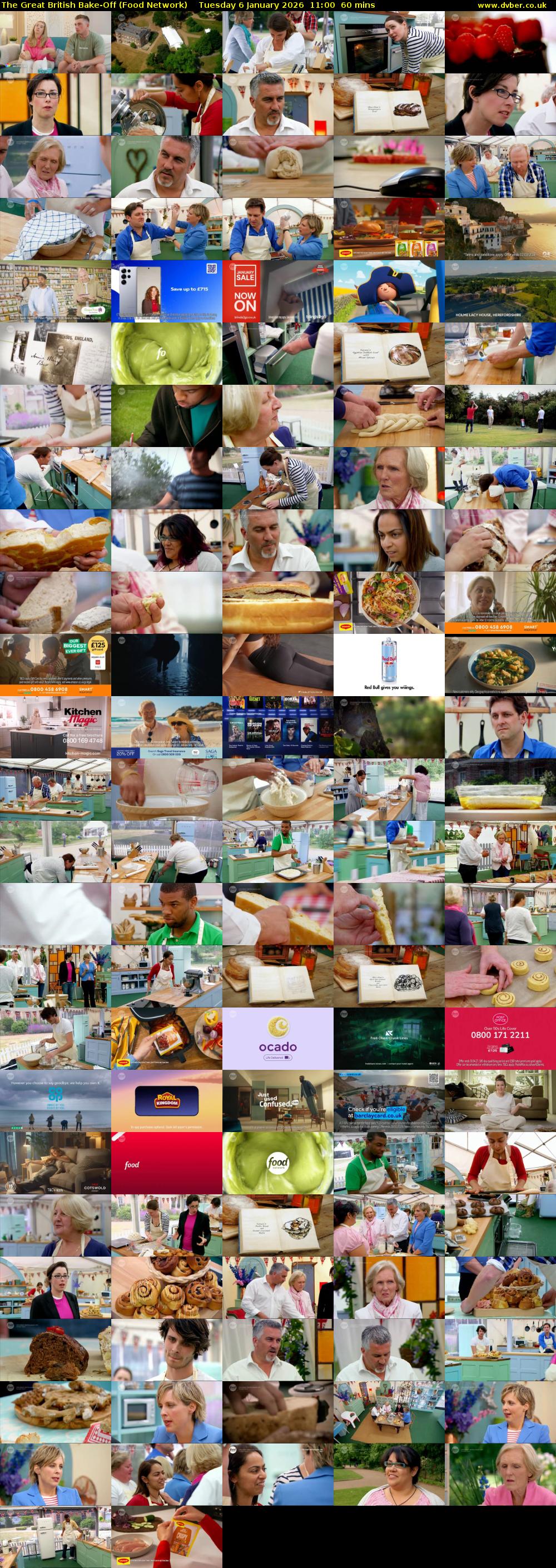 The Great British Bake-Off (Food Network) Tuesday 6 January 2026 11:00 - 12:00