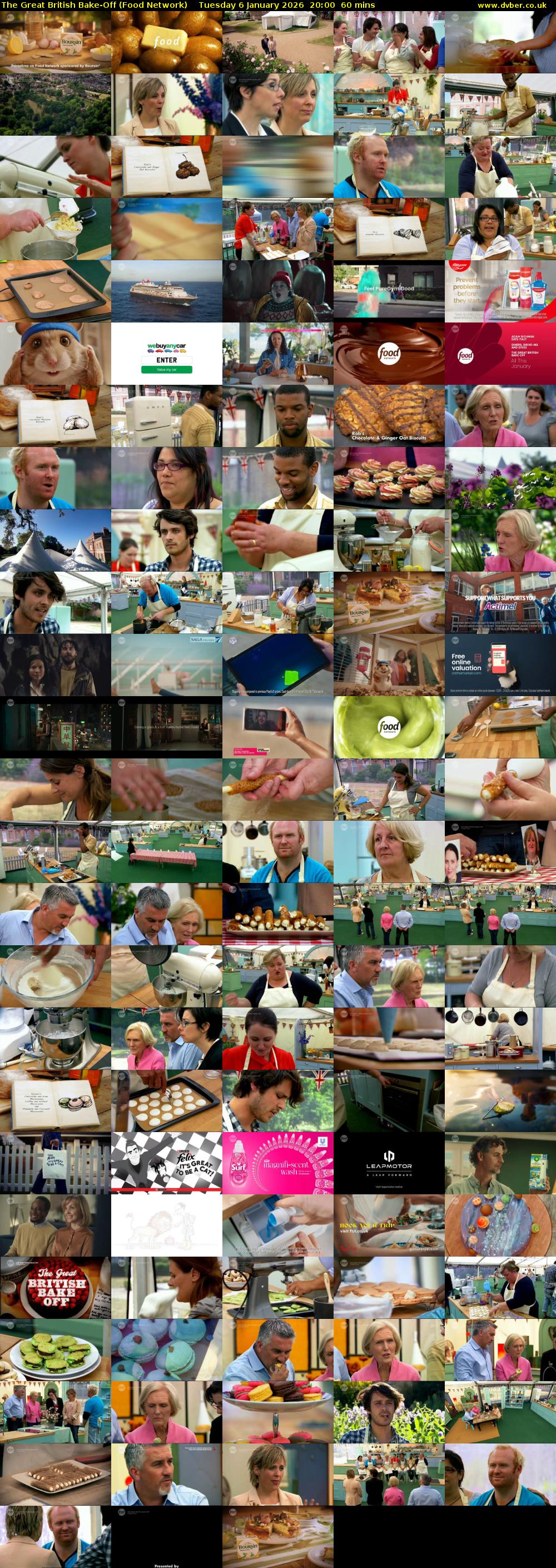 The Great British Bake-Off (Food Network) Tuesday 6 January 2026 20:00 - 21:00