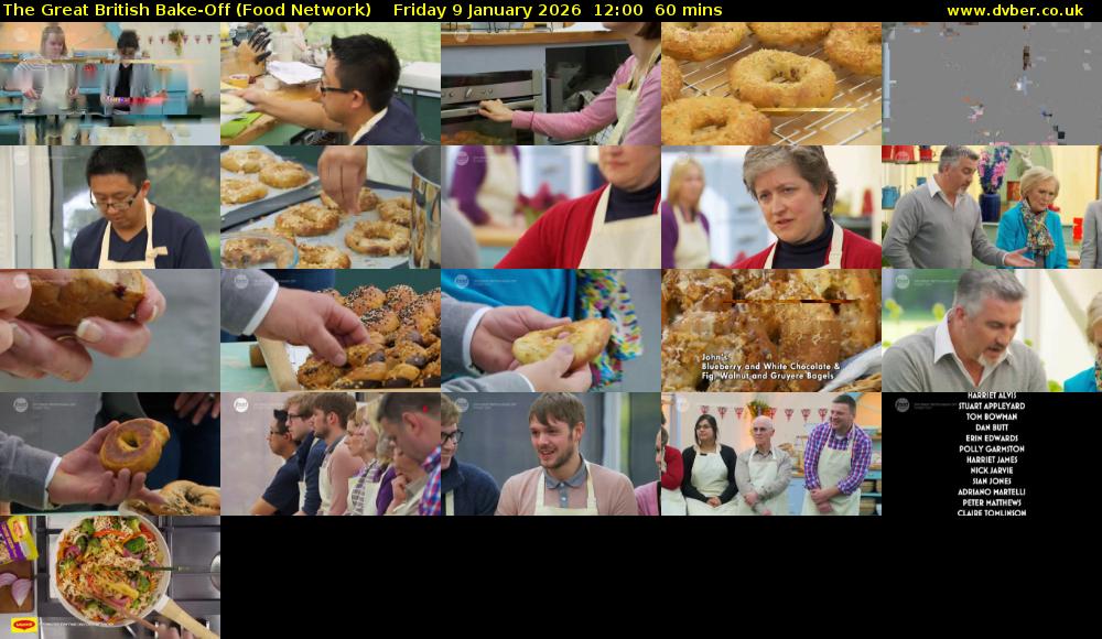 The Great British Bake-Off (Food Network) Friday 9 January 2026 12:00 - 13:00