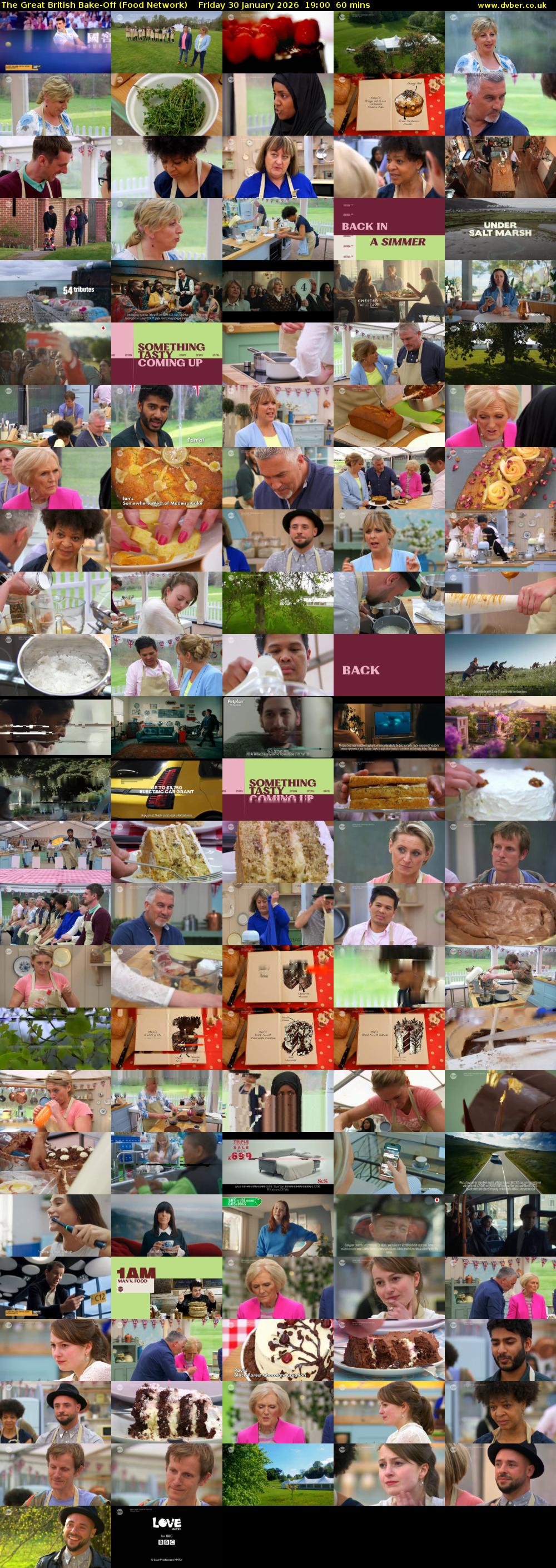 The Great British Bake-Off (Food Network) Friday 30 January 2026 19:00 - 20:00