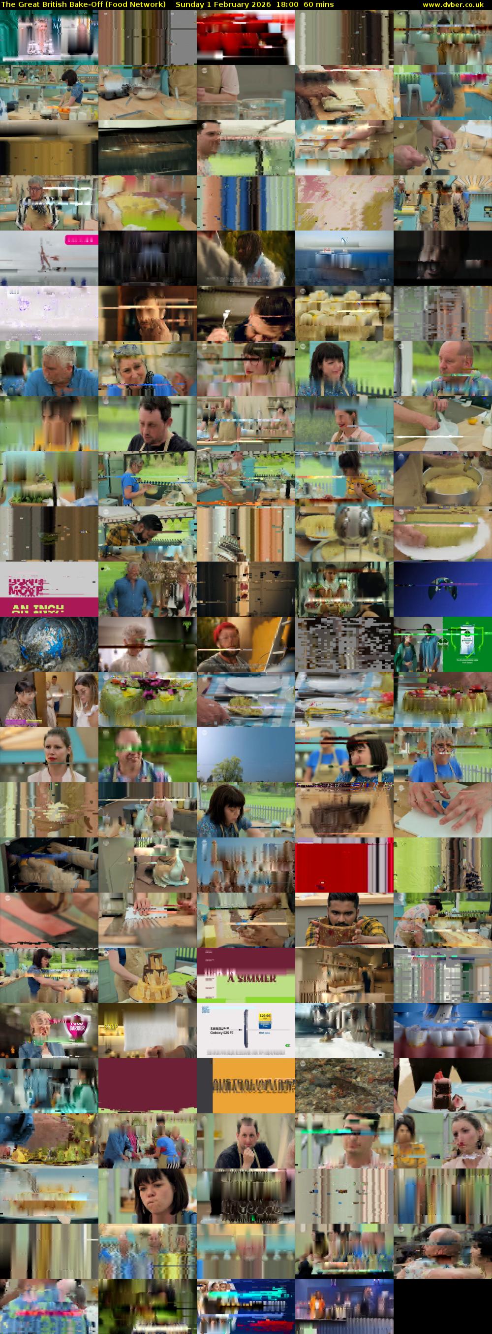 The Great British Bake-Off (Food Network) Sunday 1 February 2026 18:00 - 19:00